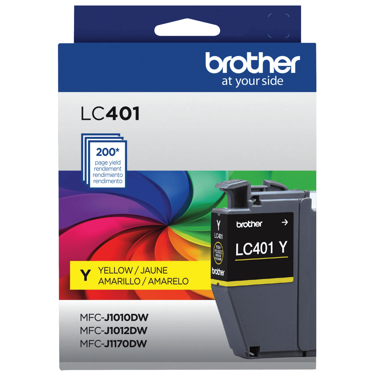 Brother Genuine LC401YS Standard-Yield Yellow Ink Cartridge — official Brother product image