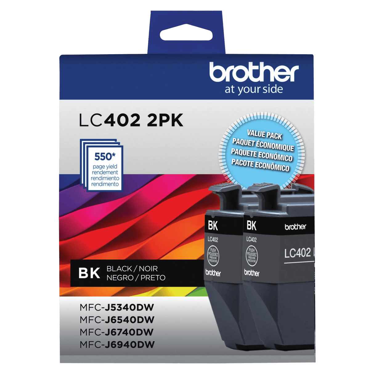 Brother Genuine LC4022PKS Standard-Yield 2-Pack Black Ink Cartridges — official Brother product image