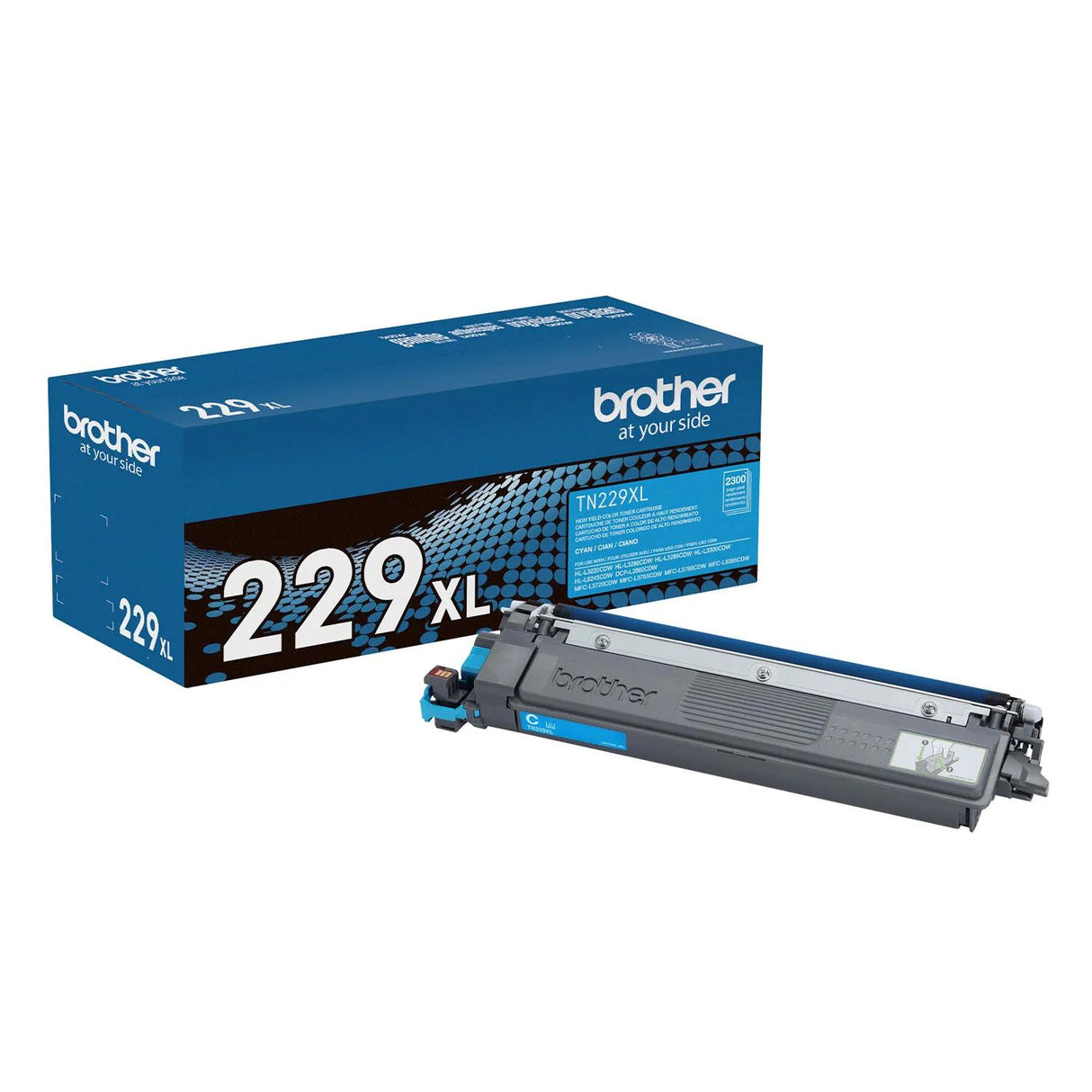 Brother Genuine TN229XLC High Yield Cyan Toner Cartridge — official Brother product image