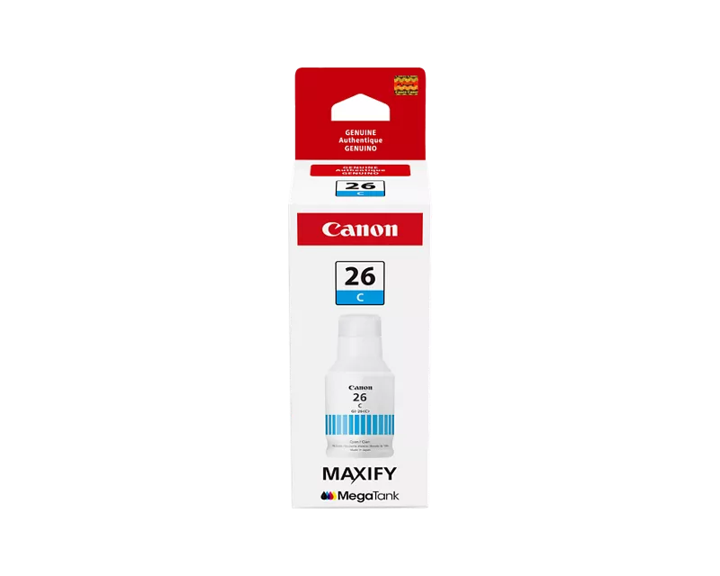 Canon Genuine GI-26 Pigment Cyan Ink Bottle