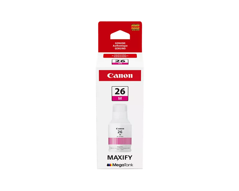 Canon Genuine GI-26 Pigment Magenta Ink Bottle