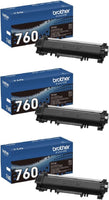 Brother TN760 High Yield Toner Cartridge, 3-Pack