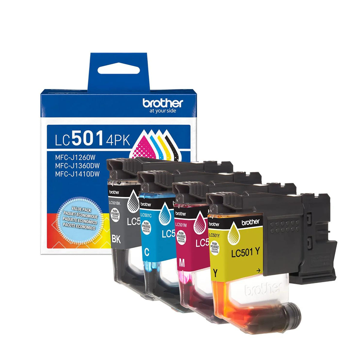 Brother Genuine LC5014PKS Standard Yield 4-Pack Ink Cartridges — official Brother product image