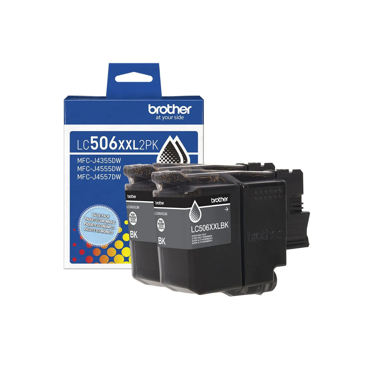 Brother Genuine LC506XXL2PKS Super High Yield Black Ink Cartridge Pack — official Brother product image