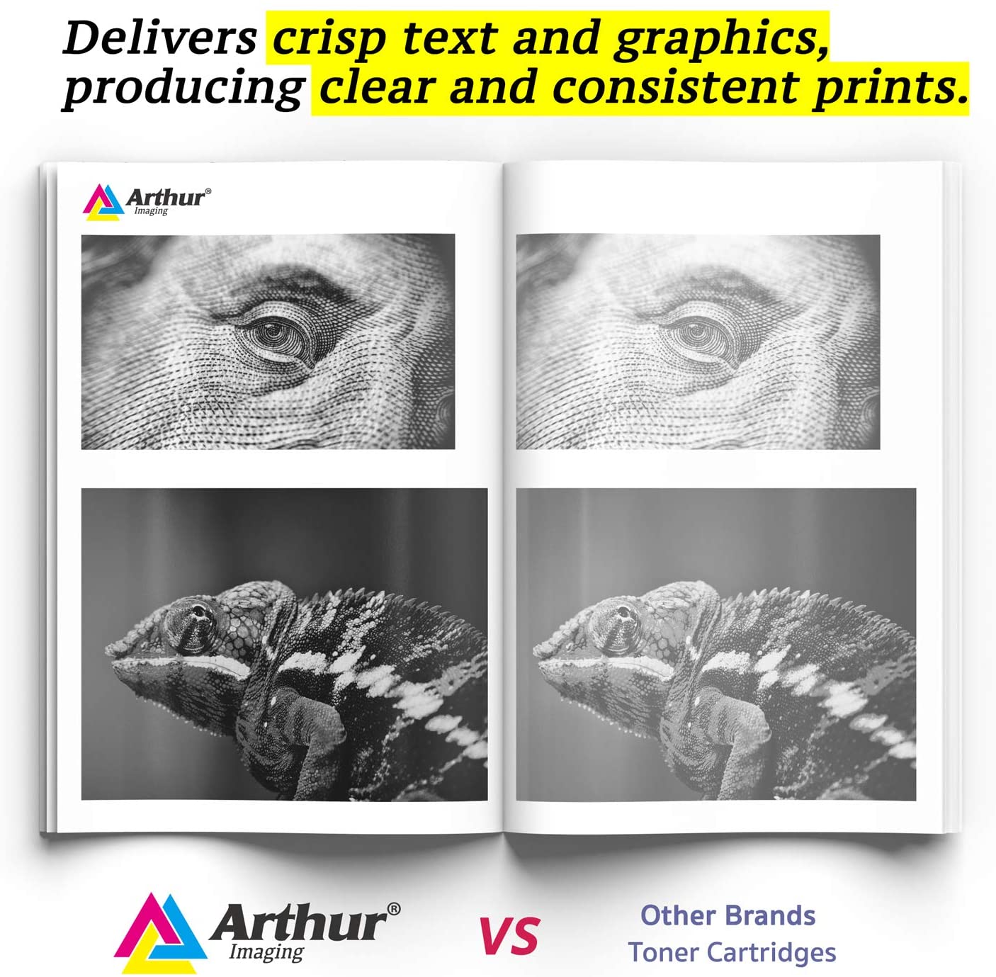 Arthur Imaging Compatible Toner Cartridge Replacement for Brother TN630 TN660 (Black, 2 Pack)