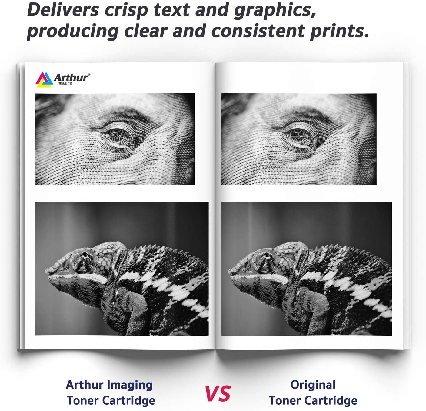 Arthur Imaging Compatible High Yield Toner Cartridge Replacement for Brother TN730 TN760 With IC Chip (Black, 2-Pack)