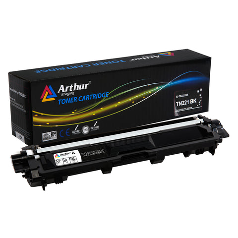Arthur Imaging Compatible Toner Cartridge Replacement for Brother TN221 (Black, 1-Pack)