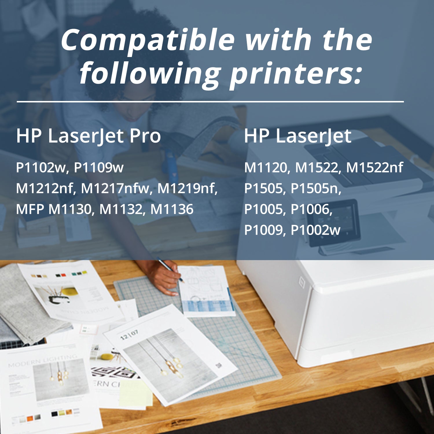 Arthur Imaging Compatible Toner Cartridge Replacement for HP CE285A (HP 85A, 2 Black, 2-Pack)