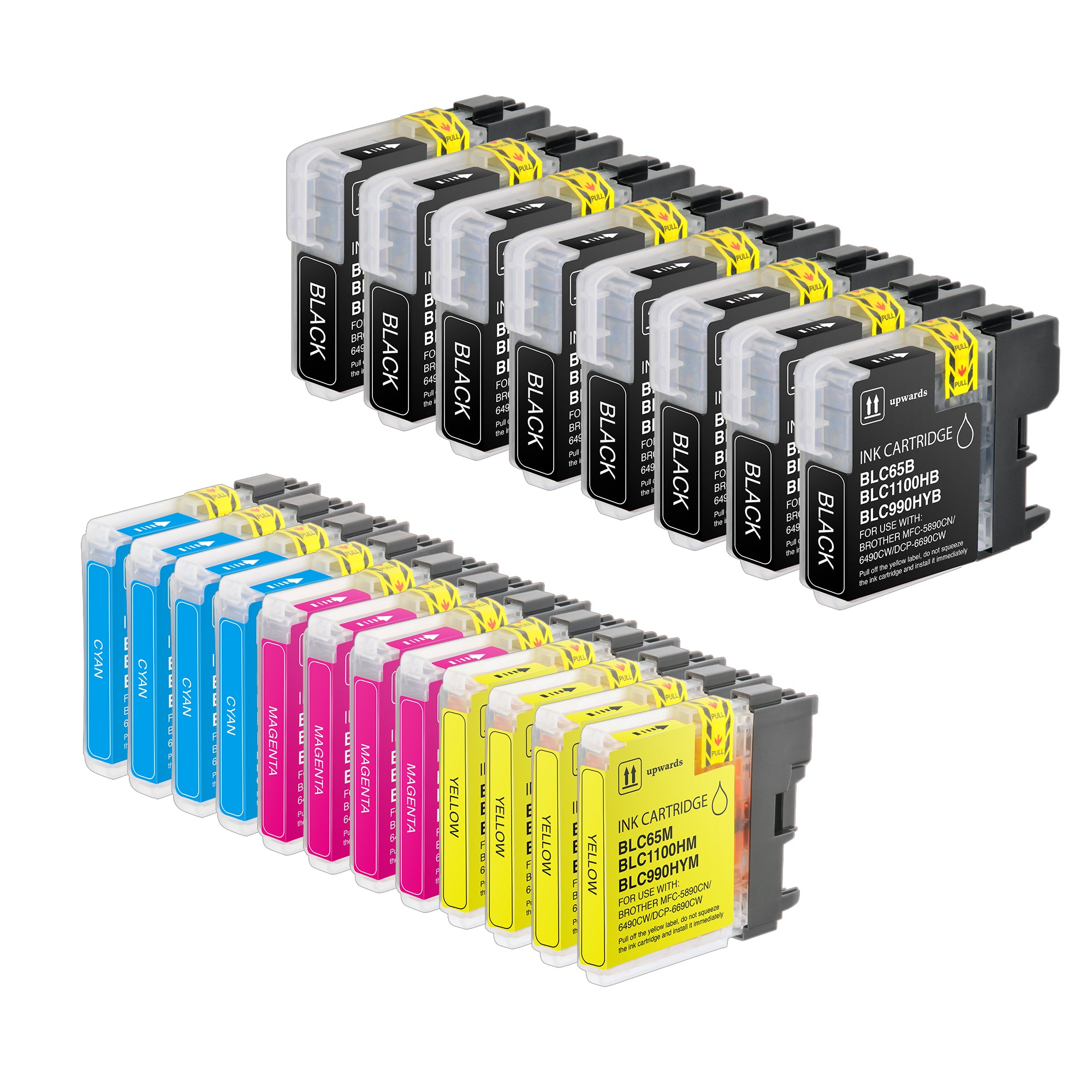 Arthur Imaging Compatible Ink Cartridge Replacement for Brother LC65 (8 Black, 4Cyan, 4Magenta, 4Yellow, 20-Pack)