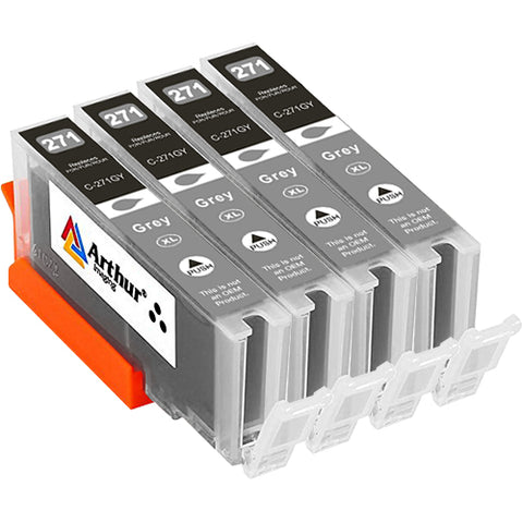 Arthur Imaging 4 Pack Compatible Ink Cartridge Replacement for 271XL (4 Gray)