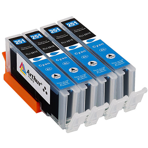 Arthur Imaging Compatible Ink Cartridge Replacement for Canon CLI-251XL (4 Cyan)