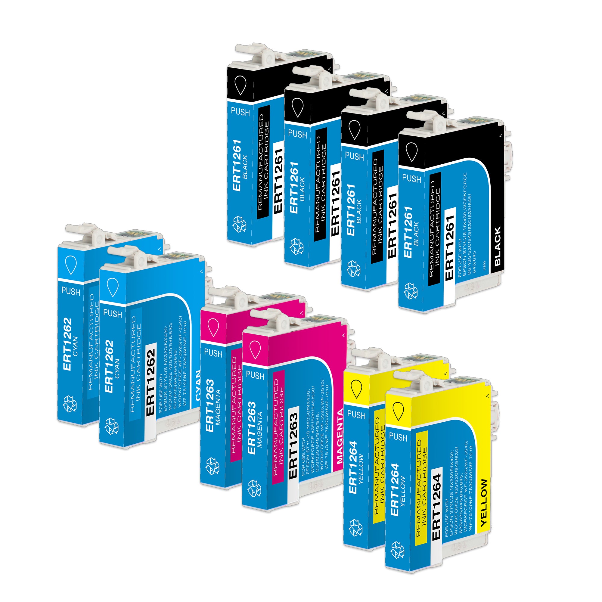 Arthur Imaging Remanufactured Ink Cartridge Replacement for Epson 126 (4 Black, 2 Cyan, 2 Magenta, 2 Yellow, 10-Pack)