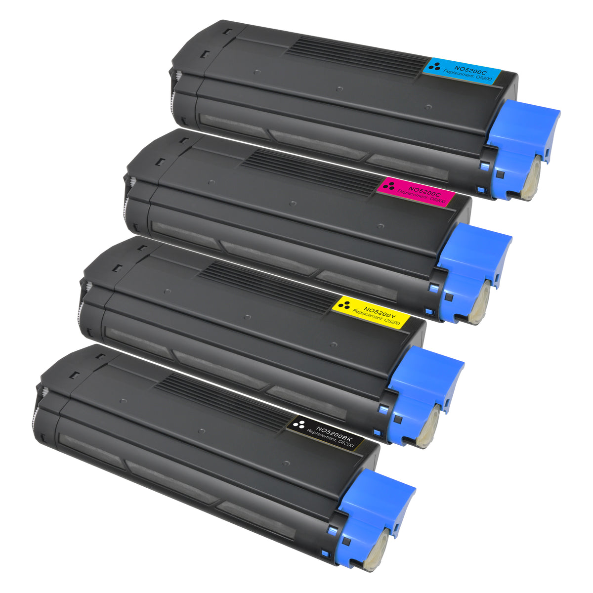 Arthur Imaging Compatible Toner Cartridge Replacement for OKI 5200 (1 Black, 1 Cyan, 1 Magenta, 1 Yellow, 4-Pack)