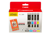 Canon CLI-251 Black/Cyan/Magenta/Yellow (4PK)
