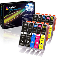 Arthur Imaging Compatible Ink Cartridge Replacement for PGI280XXL CLI281XXL (10 Pack)