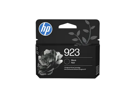 HP 923 Black Original Ink Cartridge, 4K0T3LN — official product image