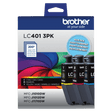 Brother Genuine LC4013PKS Standard-Yield 3-Pack Color Ink Cartridges — official Brother product image