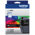 Brother Genuine LC401BKS Standard-Yield Black Ink Cartridge — official Brother product image