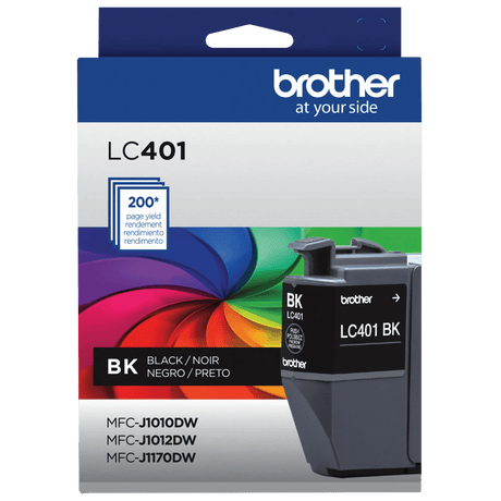 Brother Genuine LC401BKS Standard-Yield Black Ink Cartridge — official Brother product image
