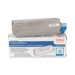 OKI Genuine 43324403 Cyan Toner Cartridge