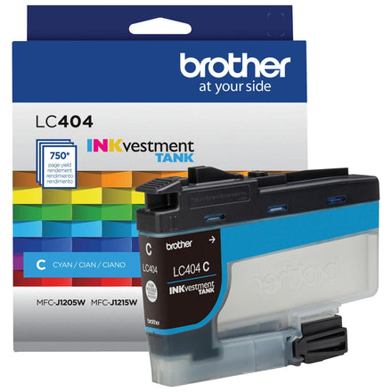Brother Genuine LC404CS INKvestment Standard-Yield Cyan Ink Cartridge