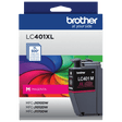 Brother Genuine LC401XLMS High-Yield Magenta Ink Cartridge — official Brother product image