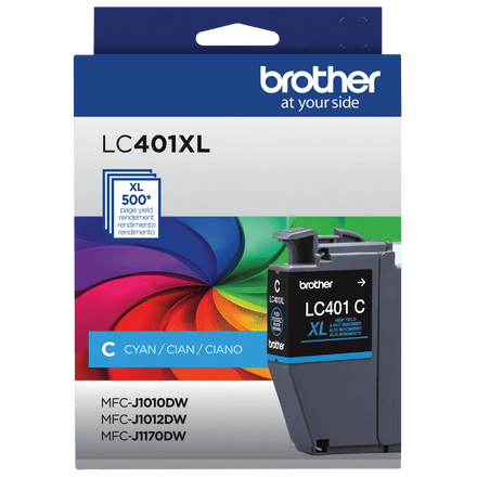 Brother Genuine LC401XLCS High-Yield Cyan Ink Cartridge