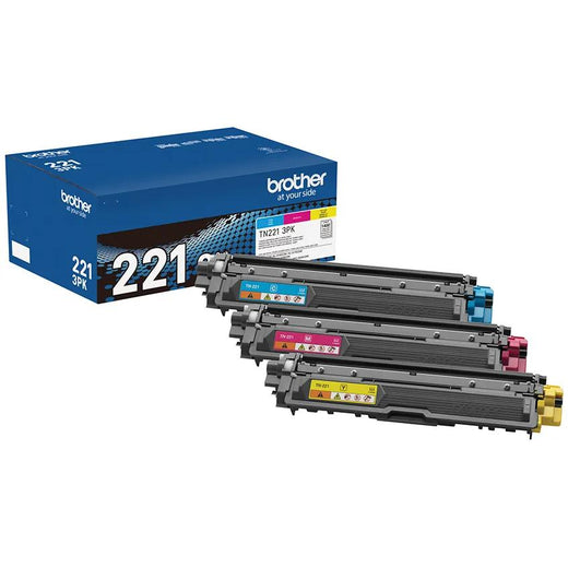 Brother Genuine TN2213PK Standard-yield 3-Pack Color Toner Cartridges