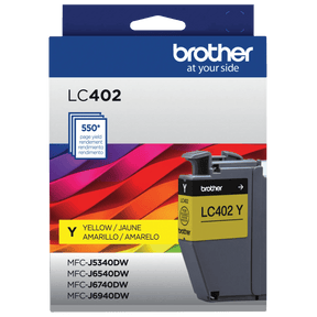 Brother Genuine LC402YS Standard-Yield Yellow Ink Cartridge — official Brother product image