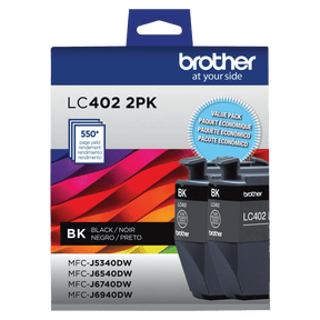 Brother Genuine LC4022PKS Standard-Yield 2-Pack Black Ink Cartridges — official Brother product image