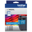 Brother Genuine LC402XLCS High-Yield Cyan Ink Cartridge — official Brother product image