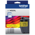Brother Genuine LC402XLYS High-Yield Yellow Ink Cartridge — official Brother product image
