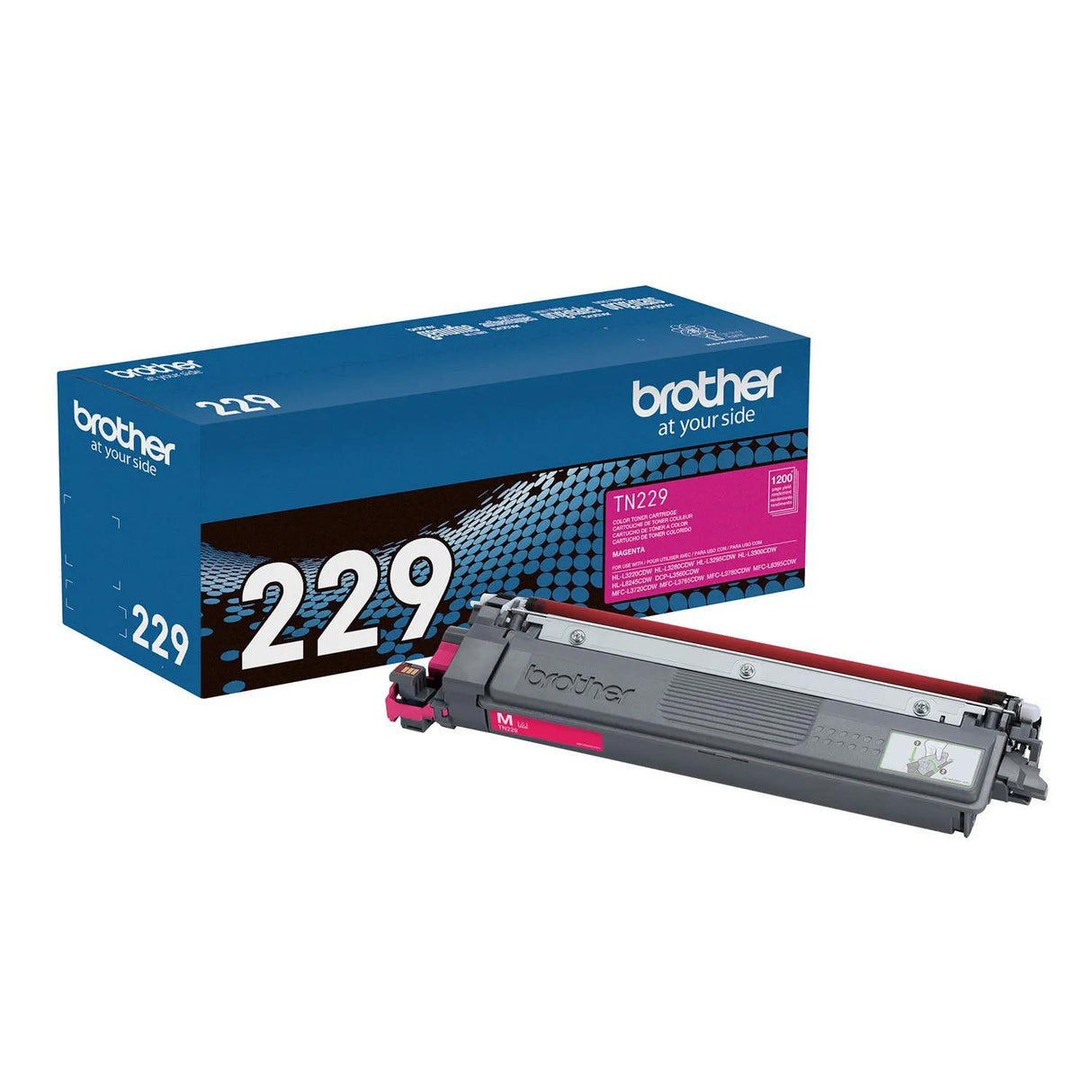 Brother Genuine TN229M Standard Yield Magenta Toner Cartridge — official Brother product image