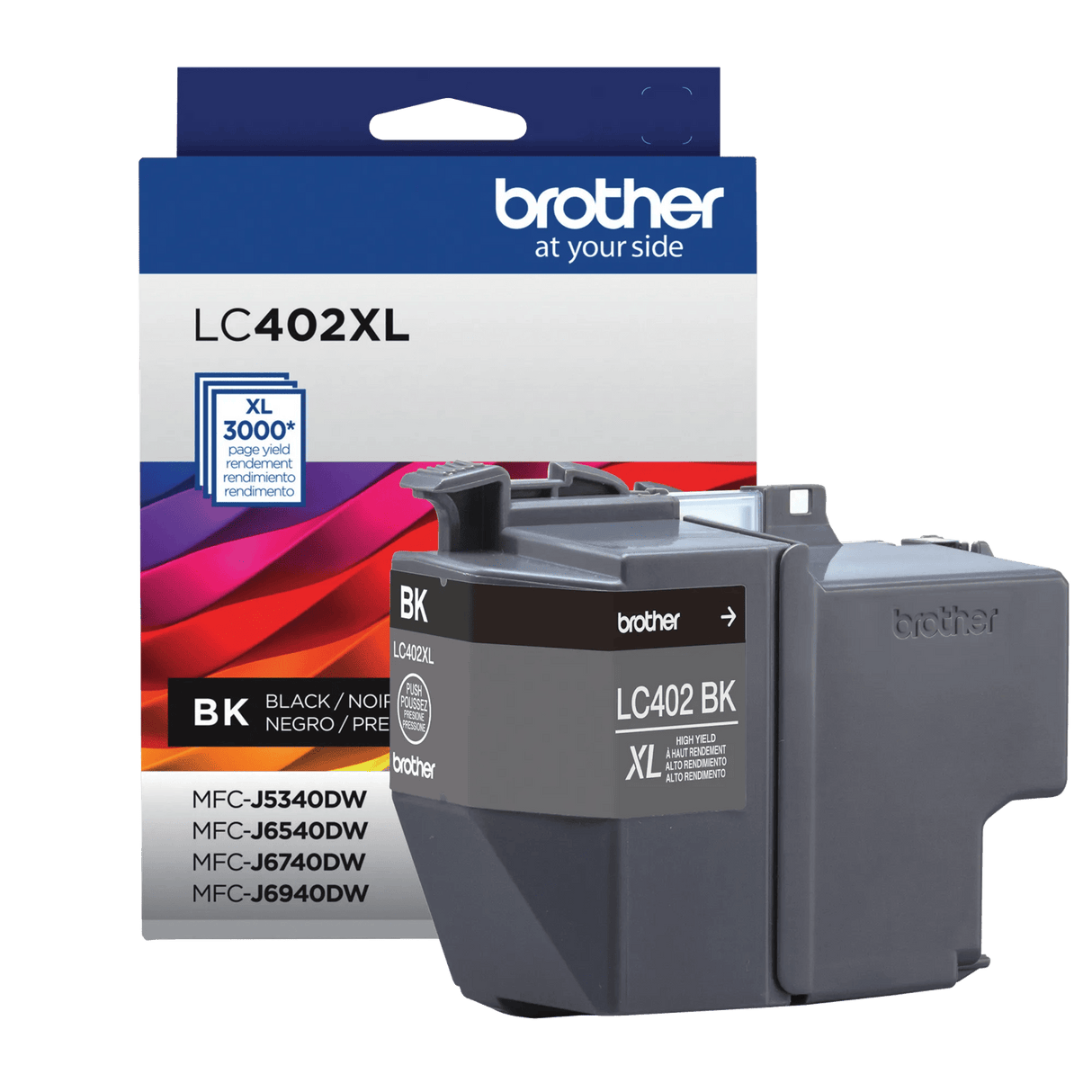 Brother Genuine LC402XLBKS High-Yield Black Ink Cartridge — official Brother product image