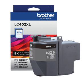Brother Genuine LC402XLBKS High-Yield Black Ink Cartridge — official Brother product image