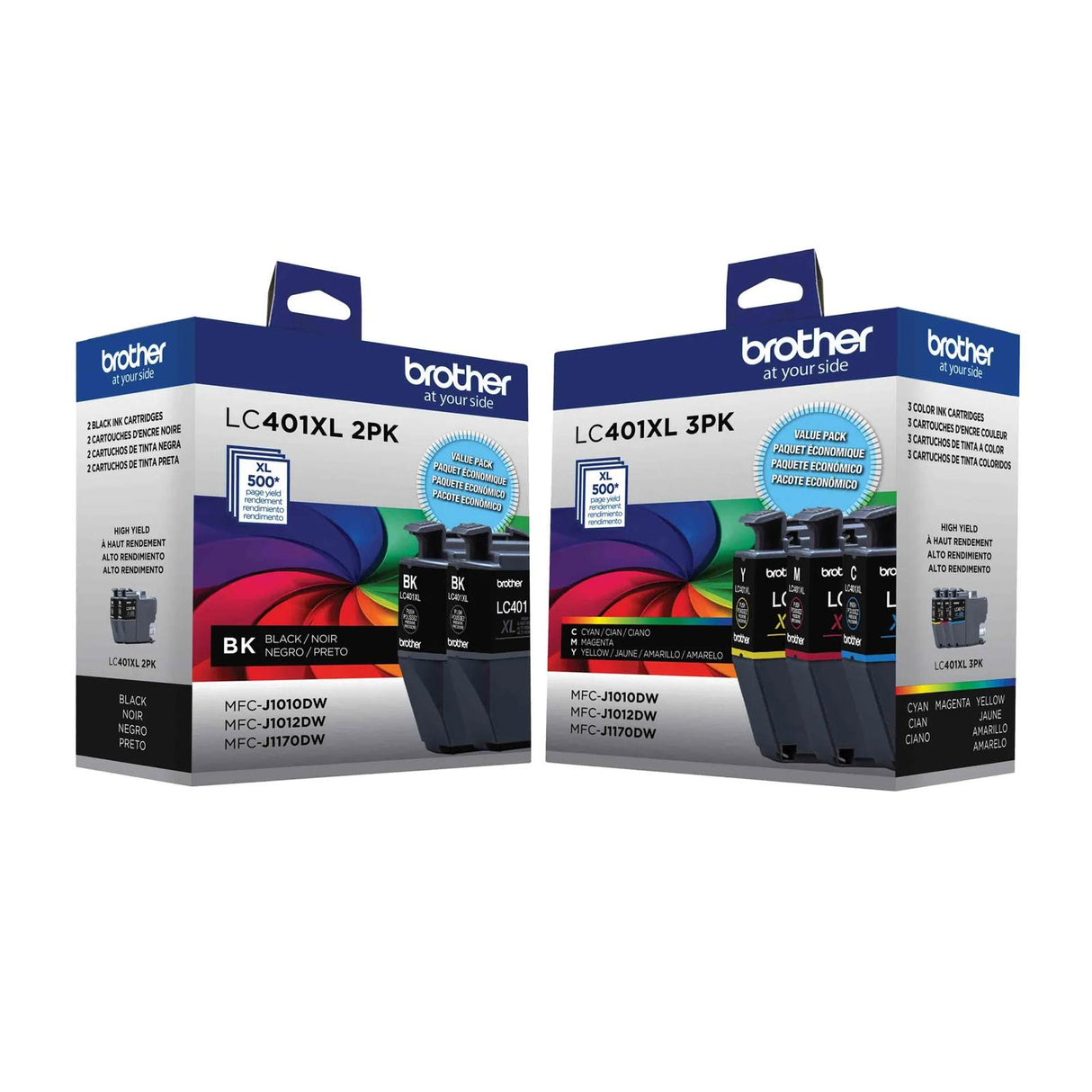 Brother Genuine LC401XL5PKSBUND High-Yield 5-Pack Ink Bundle — official Brother product image