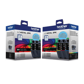 Brother Genuine LC401XL5PKSBUND High-Yield 5-Pack Ink Bundle — official Brother product image