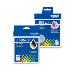 Brother Genuine LC506XL4PKSBUND High Yield Ink Cartridge Bundle — official Brother product image