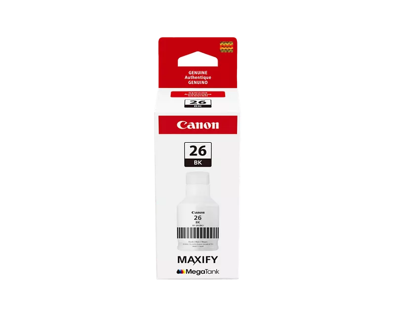 Canon Genuine GI-26 Pigment Black Ink Bottle