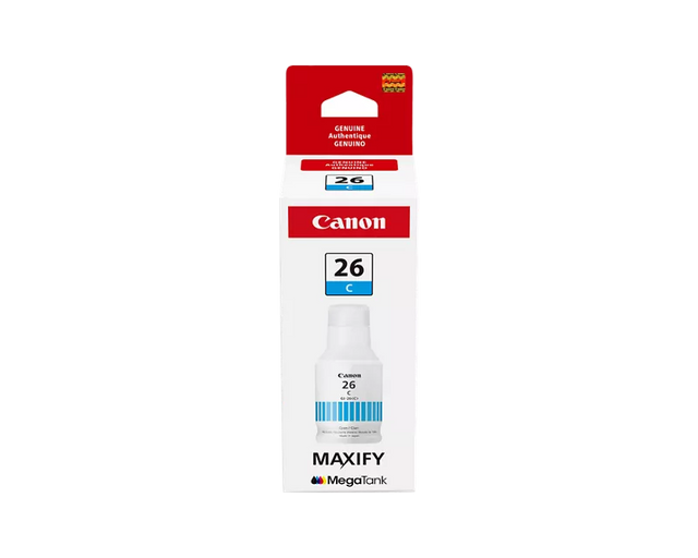 Canon Genuine GI-26 Pigment Cyan Ink Bottle