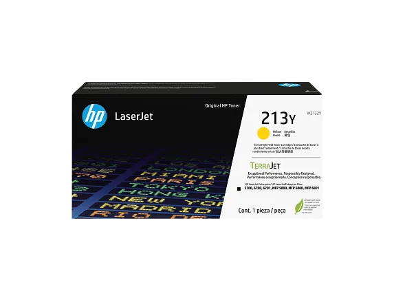 HP 213Y Extra High Yield Yellow Original LaserJet Toner Cartridge, W2132Y - official HP product image