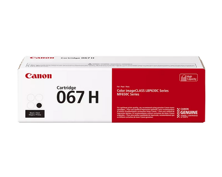 Canon Genuine 067 H Black High Capacity Toner Cartridge
