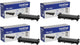Brother TN760 High Yield Toner Cartridge, 4-Pack