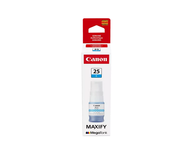 Canon Genuine GI-25 Cyan Ink Bottle