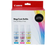 Canon Genuine GI-25 CMY Ink Bottle Value Pack