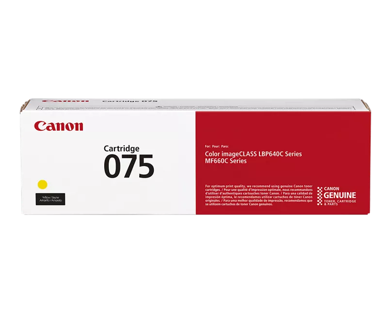 Canon Genuine 075 Yellow Standard Toner Cartridge