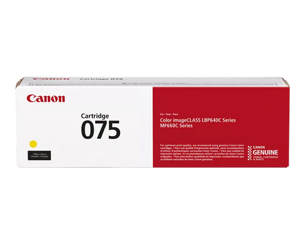 Canon Genuine 075 Yellow Standard Toner Cartridge