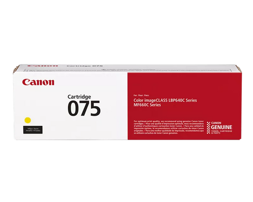 Canon Genuine 075 Yellow Standard Toner Cartridge