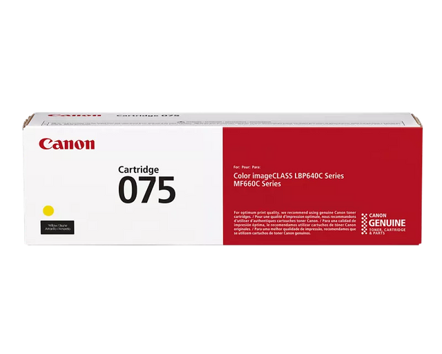 Canon Genuine 075 Yellow Standard Toner Cartridge