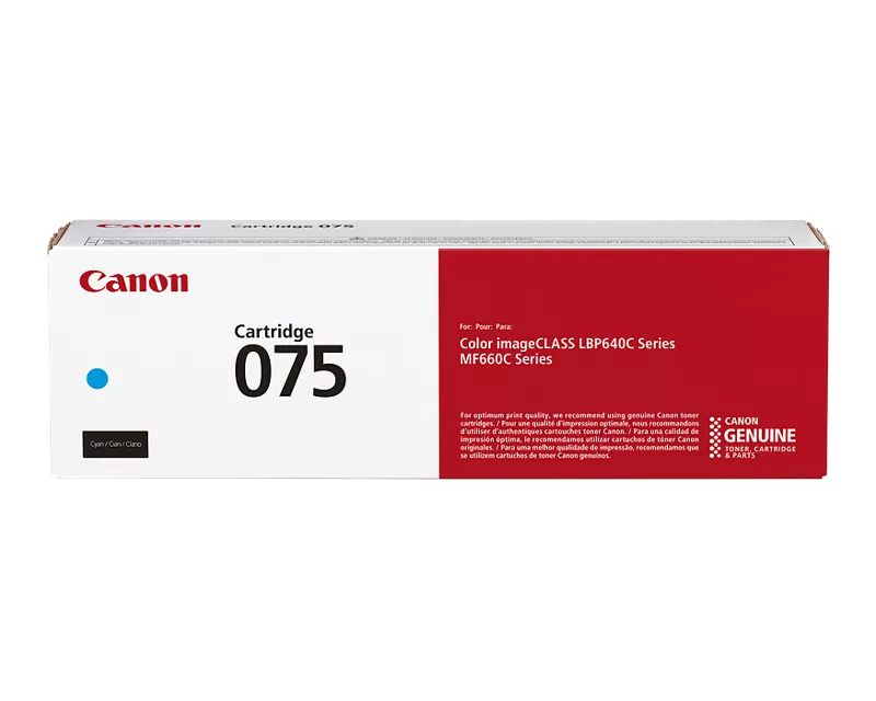 Canon Genuine 075 Cyan Standard Toner Cartridge